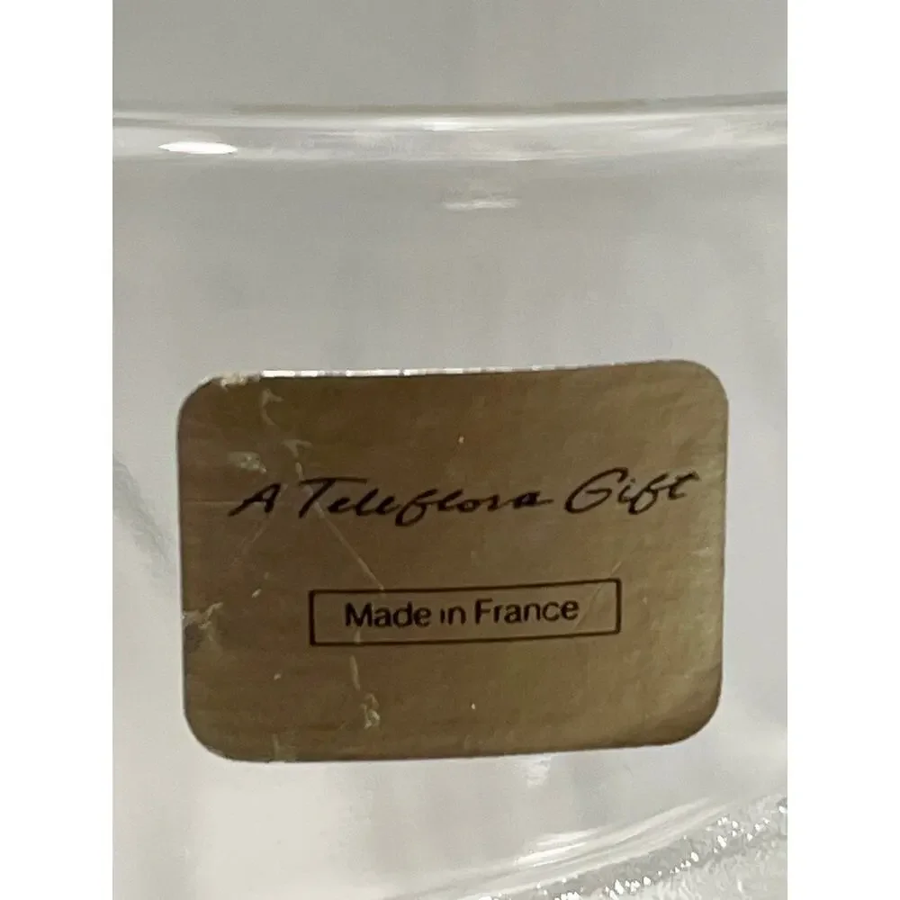 Teleflora Gloria Vanderbilt Swan Glass Jar Lid Made France 4